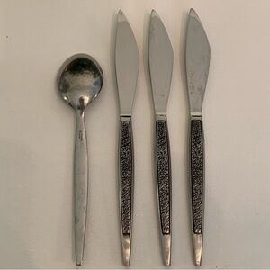 Vintage Arthur Salm AS Japan Stainless Dinner Knives Knife & Spoon Set MCM ASF3